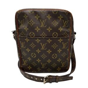 Louis Vuitton Monogram Danub Messenger Bag Brown Crossbody Vintage M45266